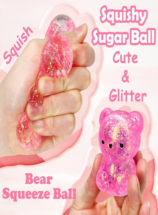 لعبة ZTATU Gummy Bear Squishy Fidget (قطعة واحدة) كرات تخفيف التوتر للبالغين، كرة سكر لتخفيف التوتر، لعبة حسية، كرة ضغط، لعبة تخفيف التوتر، كرة ضغط، هدايا حفلات للأطفال، حشوات سلة عيد الفصح - Image 4